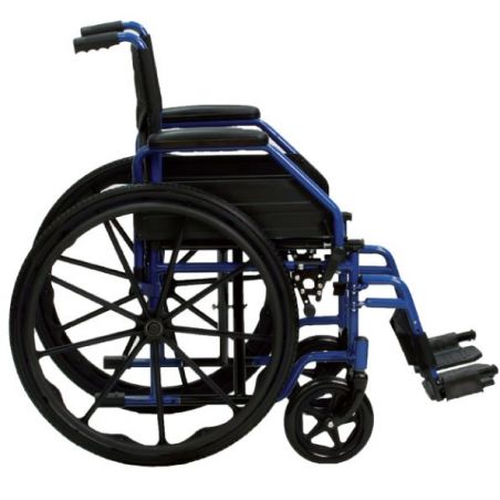 Sedia a rotelle carrozzina pieghevole ad autospinta pedane regolabili in altezza ribaltabili ed estraibili per anziani disabili