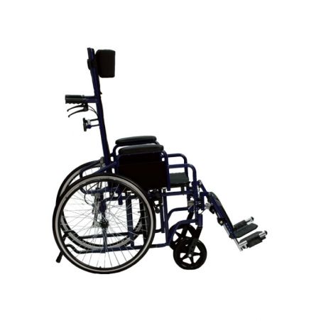 Sedia a rotelle carrozzina pieghevole con schienale reclinabile da 90° a 180° per anziani disabili non autosufficienti
