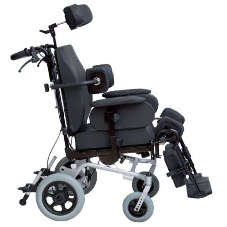 Carrozzina sedia a rotelle polifunzionale basculante da transito posturale ortopedica per disabili invalidi non autosufficienti