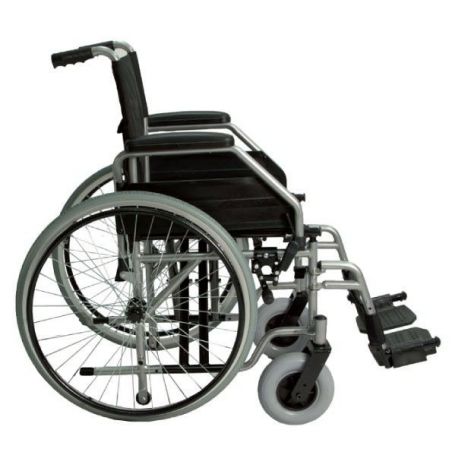 Sedia rotelle carrozzina pieghevole con ruote braccioli e pedane estraibili per anziani disabili e invalidi non autosufficienti