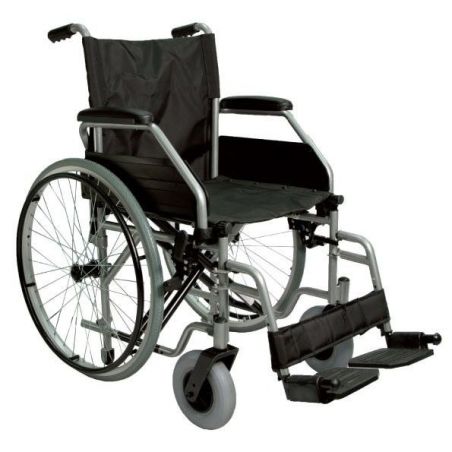 Sedia rotelle carrozzina pieghevole con ruote braccioli e pedane estraibili per anziani disabili e invalidi non autosufficienti