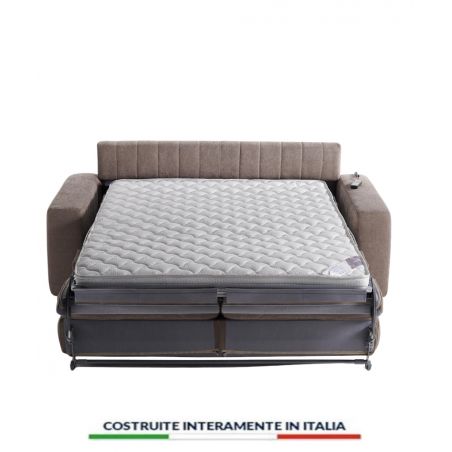 Divano letto con apertura elettrica motorizzato a scomparsa azionato da telecomando con materasso matrimoniale memory Genova