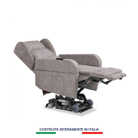 Poltrona relax Messina 6 motori ortopedica con alzata verticale variabile alzapersona reclinabile basculante con batteria litio