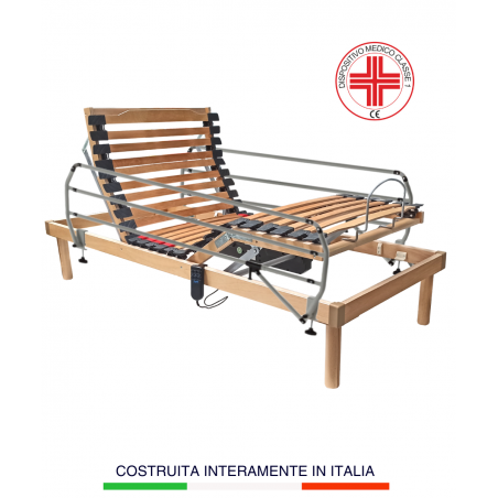 Rete elettrica motorizzata a doghe 90x190 sponde pieghevoili materasso ortopedico materassino compressore ad aria antidecubito