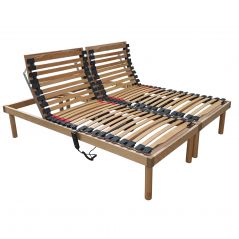 Offerta Relax matrimoniale con rete letto doghe in legno motorizzata elettrica e materasso memory aloe vera