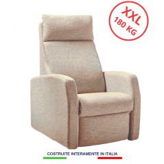 Poltrona relax elettrica Verona XXL per taglie forti sovrappeso obesi alzapersona bariatrica seduta larga 63 cm portata 180 kg