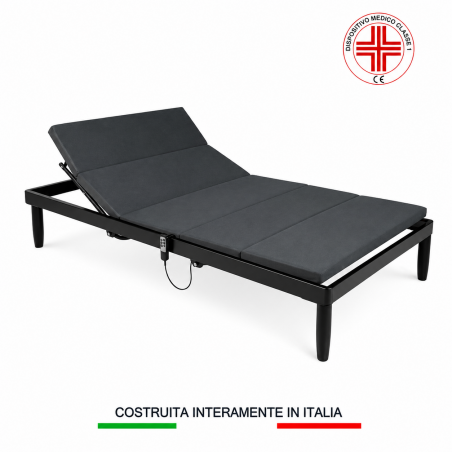 Rete letto motorizzata elettrica una piazza e mezza soffici superfici in foam rivestite in tessuto 3D traspirante RelaxGo 7000
