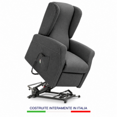 Poltrona relax Torino a 2 motori indipendenti, lift alzapersona e kit roller a 4 ruote