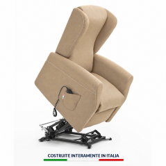 Poltrona relax Torino con massaggio vibrante, 2 motori indipendenti, alzapersona e kit roller