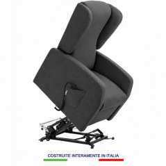 Poltrona relax Napoli 66 cm con massaggio vibrante, 2 motori indipendenti, alzapersona e kit roller