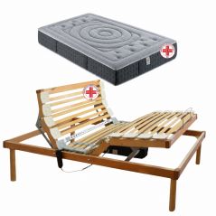 Offerta Plus con materasso una piazza e mezza 120 in memory antalgico antidolorifico e rete motorizzata elettrica RelaxGo 150KG