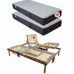 Offerta Plus matrimoniale con materassi indipendenti memory antalgici antidolorifici e reti motorizzate elettriche RelaxGo 150KG