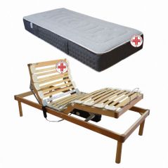 Offerta Plus con materasso singolo in memory ortopedico antalgico antidolorifico e rete motorizzata elettrica RelaxGo 150KG