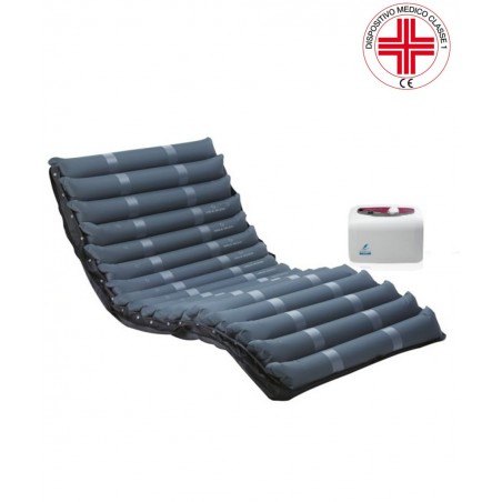 Kit antidecubito materasso alto 13 cm + compressore regolabile a 3 vie