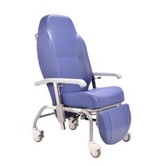Poltrona relax sedia a rotelle con freni reclinabile meccanismo manuale appoggia gambe braccioli maniglione ortopedica Trieste