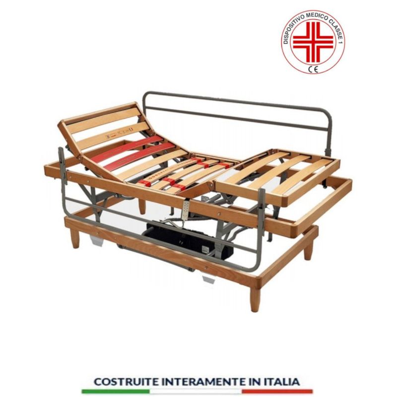 Rete letto sollevabile ad alzata assistita sollevamento verticale motorizzata elettrica con sponde ribaltabili RelaxGo 8000