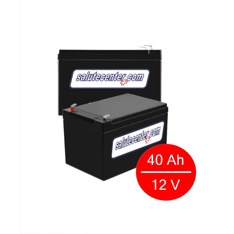 Coppia Batterie 40-45 Ah 12 V Originali Scooter Carrozzine Elettriche