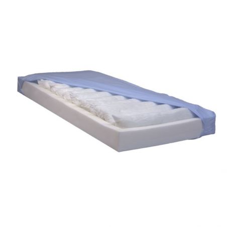 Materasso antidecubito in fibra cava siliconata anallergico anti acaro traspirante con sostegno ortopedico in poliuretano H 18