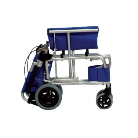 Carrozzina sedia a rotelle da viaggio e per passaggi stretti in alluminio pieghevole ultraleggera soluzione per disabili anziani